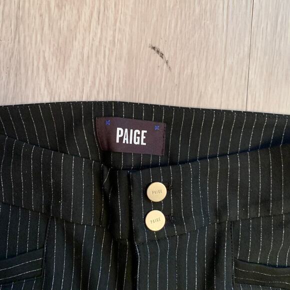 Paige Pinstripe Stretch Pants Size 26 - Picture 2 of 4
